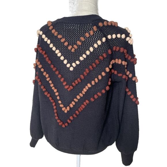 The Great Size M 2 Amilia's Pom Pom Trim Sweater Greys Anatomy Blue - Picture 4 of 9